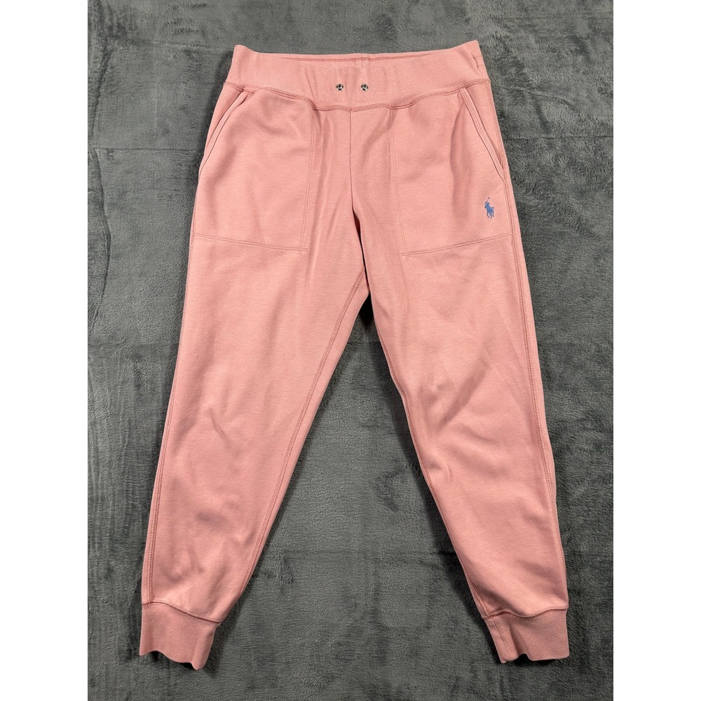 Polo Ralph Lauren Pink Joggers Sweatpants Blue Pony Logo M